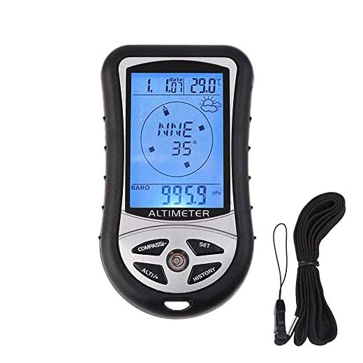HONG111 8 in 1 Electronic Digital Multifunction LCD Compass Altimeter Barometer Thermometer