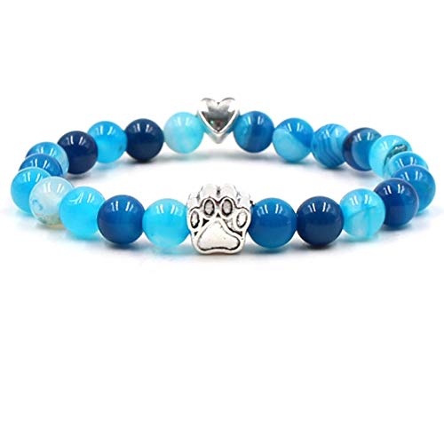 Pierre naturelle agate bleue 8 mm un bracelet résistant pour sublimer vos vêtements