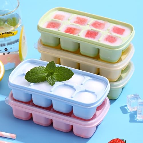 Bandeja para Hielo de Silicona con Tapa y 8 Celdas miniatura 3