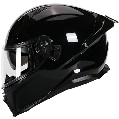 Retro Integral De Moto Homologado DOTECE Casco Motocicleta Modular Vintage para Hombres Y Mujeres Casco Integral Scooter con Doble Visera Casco Moto Protector Cascos de Motocross J,XXL=63~64CM