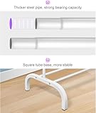 FERNVALE Single Clothes Rail - 146cm Metal Hanging Rail for Coats & Shoes, Small Freestanding Garment Rack, Space-Saving Wardrobe Storage for Bedroom/Hallway (single layer, White) - Image 6