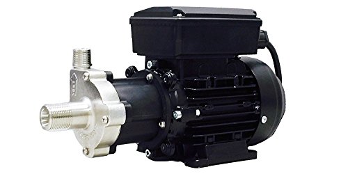Home Brew Pumps TCPSS-CI Chugger Mini Max 115/230 Volt Brewing Pump, Stainless Steel Center w/TEFC Motor
