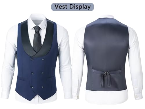 Mens Slim Fit Suits 3 Piece Wedding Suit Set One Button Party Prom Tuxedo Grooms Suit Jacket Blazer Pants Set4