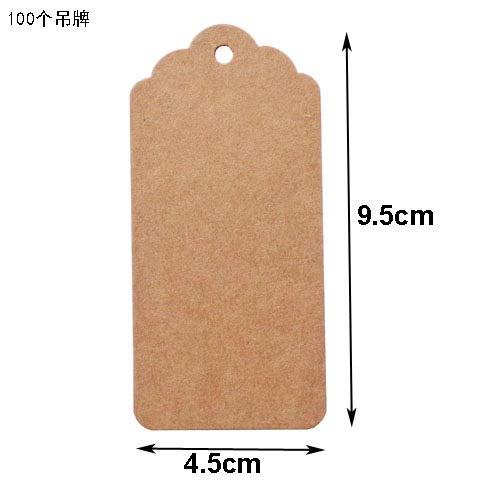 Carta 100 Etichette Per Regali Con 100 Metri Di Spago Di Iuta Naturale In Carta Kraft Con Cordino In Stile Vintage Per