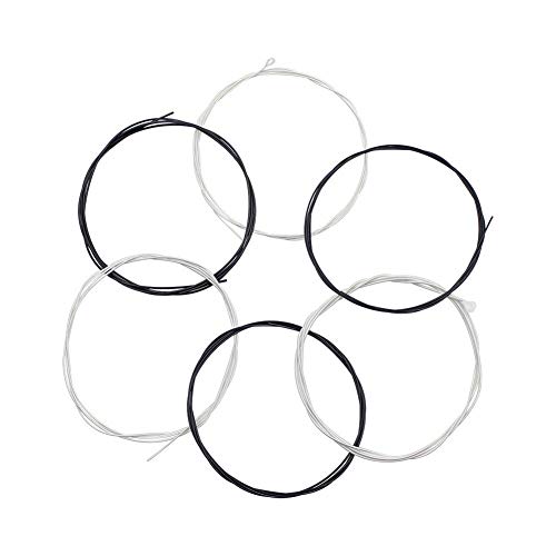 Nylon noir de base en argent plaqué cuivre 6pcs Wound guitare classique Jeu de cordes pour Guitare - Les Beatles, Paul McCartney, John Lennon, RIngo Starr, George Harrison Nylon noir de base en argent plaqué cuivre 6pcs Wound guitare classique Jeu de cordes pour Guitare