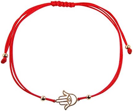 Martinuzzi Accessories Sterling Silver Hamsa Hand Bracelet Red Kabbalah String Bracelet