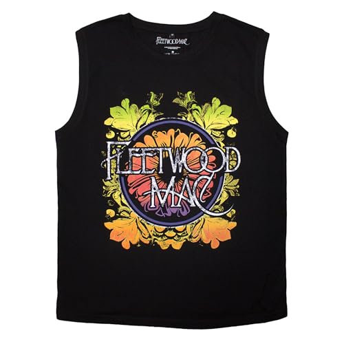 Men's Fleetwood Mac Circle Floral Logo Mens Tank Medium Black