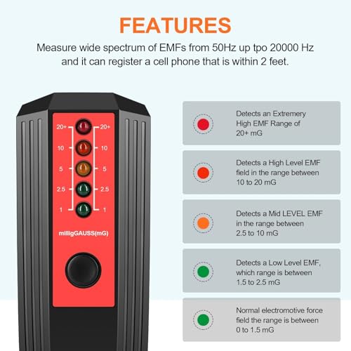 Electrómetro digital con indicador LED y medidor EMF miniatura 3