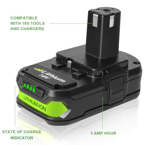 Image of 2Pcs 3.0Ah 18V Batteries &Charger Compatible with Ryobi ONE+ Cordless Tools