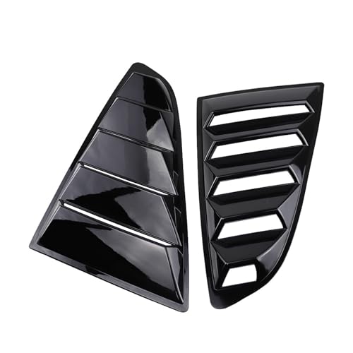 Alerón de carrocería Rejillas de ventilación para Ventanas traseras, alerones, Panel de Tuning para Coche Cubierta de ventilación Lateral para Ford para Mustang Alerón de Techo(Negro)