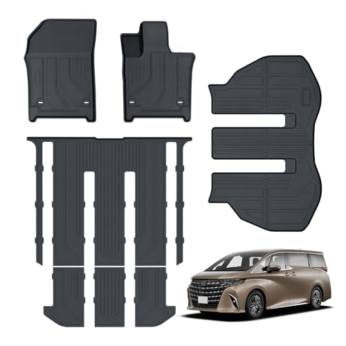 Taoredfortuneトヨタ アルファード 40系 7人乗りガソリン車専用 フロアマット+セカンドマット+ステップマット+ラゲッジマット 7枚セットAlphard 40系 TPE素材 防水 滑り防止 耐汚れ 車種専用設計 取付簡単 保護パーツ アクセサ