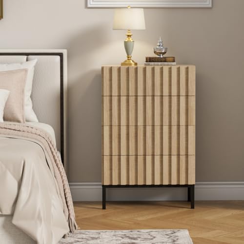 Cómoda con cajones para falta de espacio cajonera compacta de madera natural 5