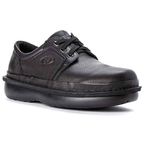 Propét Mens Village Walker Medicare/HCPCS Code = A5500 Diabetic Shoe Black Grain 11 E (W)