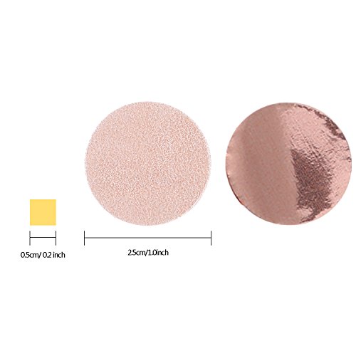Image of Round Tissue Paper Table Confetti Dots for Wedding Birthday Party Decoration, 1.76 oz (Rose Gold Confetti, 2.5 cm)