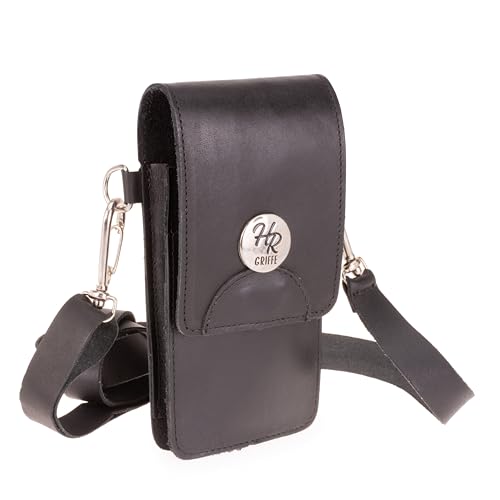 Bolsa pequena Lateral Carteira Feminina Porta Celular Cartão 100% couro Legítimo C/fecho de imã (preto)