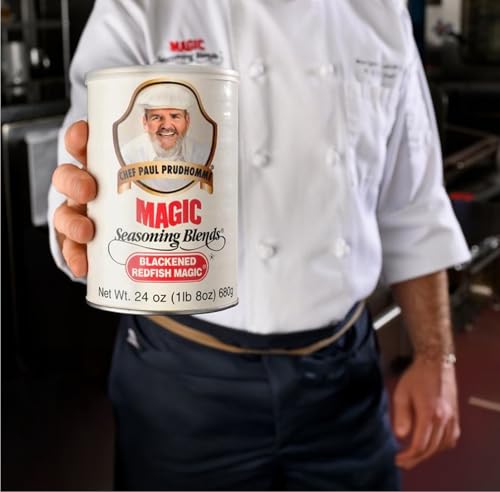 Chef Paul Blackened Redfish Magic Seasoning Blends | Cajun-Style Spices & Seasonings | Gluten-Free, No MSG, Bold Flavor | Perfect for Grilling, Cooking & BBQ | 24 oz/ 680g Canister (Pack of 1)