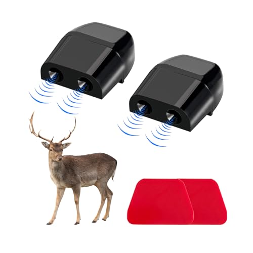 Dickno 2 PCS Deer Whistles for Car, Automotive Deer Warning Whistle Devices, Animal Warning Devices Avoids Collision, Universal Animal Alert Accessories for Vehicles (Black)
