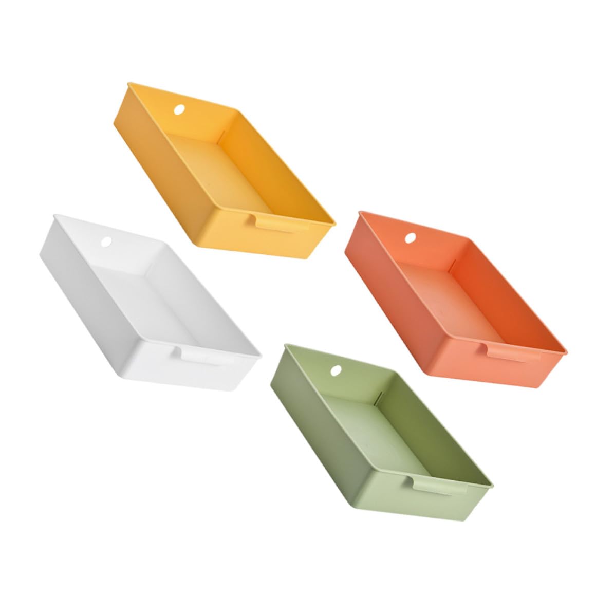 4 Pezzi Contenitore da Scrivania in Pp, Organizer Versatile