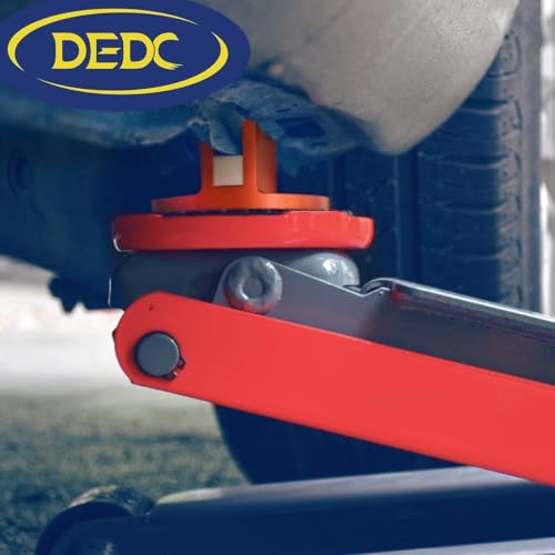 Image of DEDC Universal Aluminum Grooved Magnetic Jack Pad 2 Pcs, Jacking Puck Pinch Weld Frame Rail Adapter with 2 Reminder Streamers, Oil Change Mush Haves, Mechanic Tools in Garage, Gifts for Mechanics