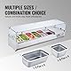 VEVOR Gekühlte Gewürzstation für die Arbeitsplatte, Zubereitungsstation mit 4 x 1/3 Pfanne & 4 x 1/6 Pfannen, Korpus aus Edelstahl 304 und Deckel aus PC, Sandwich-Zubereitungstisch Glasschützer 155 W
