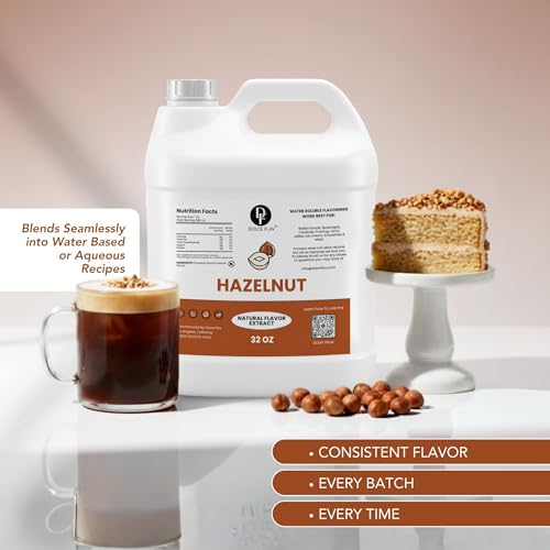 Image of Dolce Flav Natural Hazelnut Flavoring Concentrate | Water Soluble | 32 Fl Oz