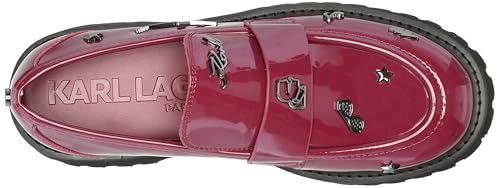 Image of Karl Lagerfeld Women's Gaston Lug Sole Loafer with Pin Embellishments