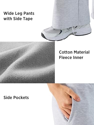 DITOK Baggy Sweatpants for Women, Comfy Straight Wide Leg Fleece Elastic Waist, Women's Workout Casual Lounge Ladies Pants4