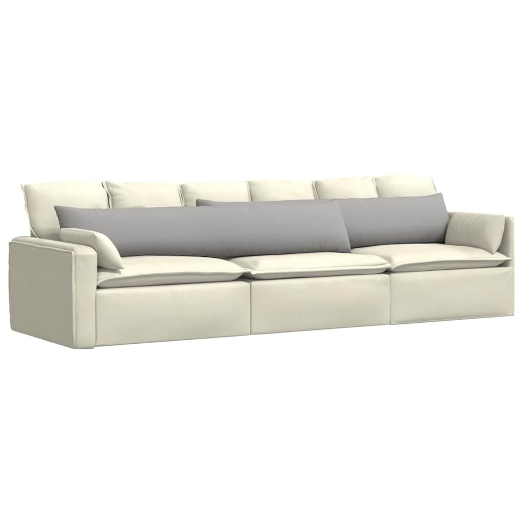 2 cojines de sofá de tela gris nube de 200 x 40 cm con fundas extraíbles acolchadas para salón, comedor, oficina, versátil, ergonómico, antideslizante, lavable