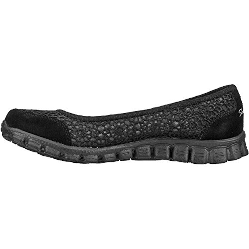 Skechers Skechers Women's EZ Flex Sweetpea Slip-On Flat, Black, 9.5 W US