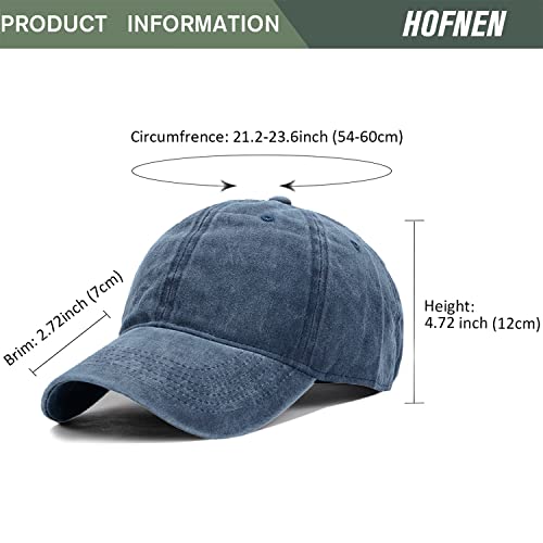 Image of HH HOFNEN Baseball Cap Washed Cotton Unstructured Vintage Hat for Men Women