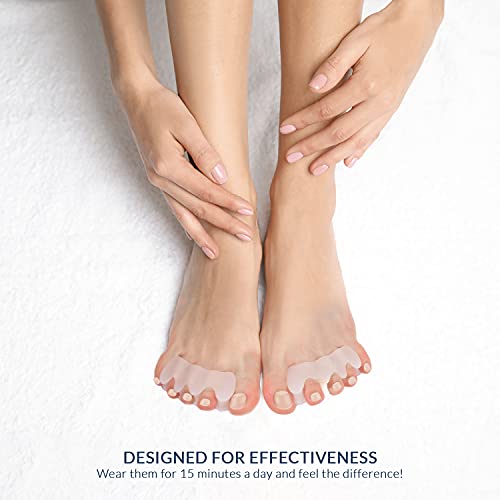 Anatomical Toe Separators, Straighteners & Spacers For Fitness and Wellness Use | Great for Pedicure, Bunion Corrector & Yoga (Large) - Thumbnail 3