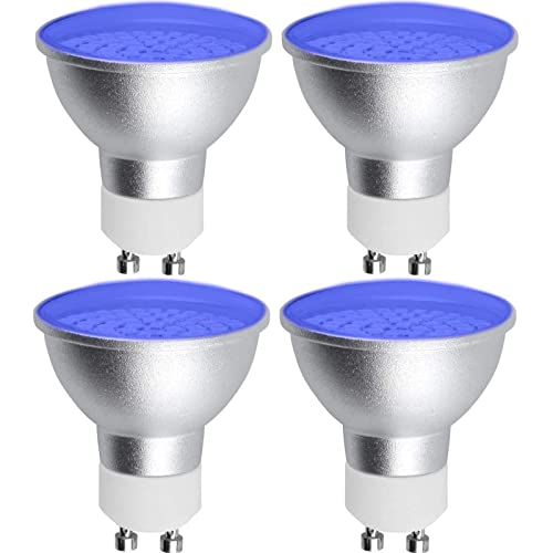Bonlux Ampoule LED GU10 Couleur Bleu 5W, MR16 lampe LED Bleue non dimmable, Angle de faisceau...