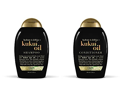 OGX Organix Hydrate + Defrizz Shampoo and Conditioner Set, 13 Oz, Kukui Oil
