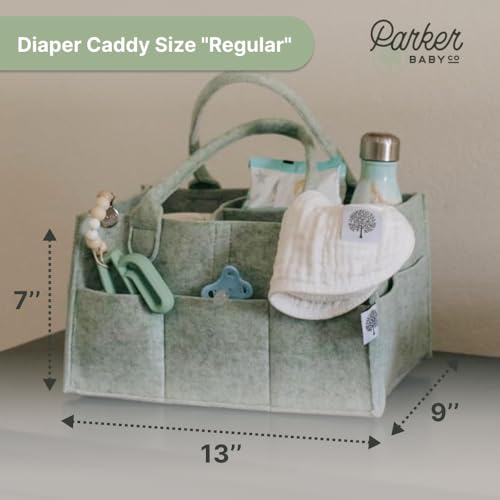 image for Parker Baby Co. Parker Baby Diaper Caddy - Nursery Storage Bin and Car