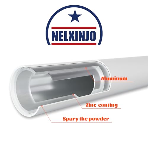 Image of NELXINJO Heavy Duty 25FT Flag Pole 100MPH Wind Test Outside House, Silver