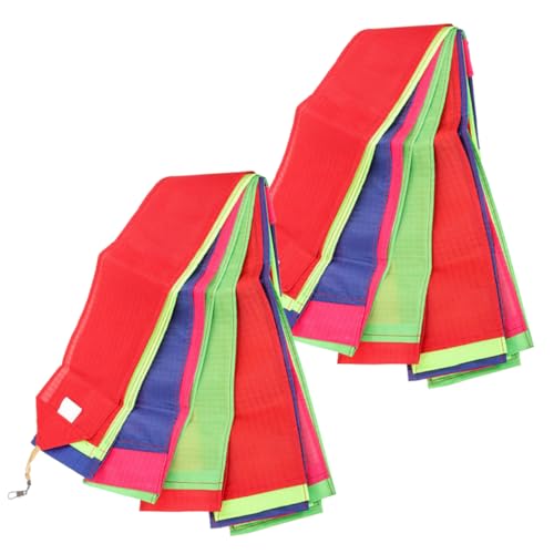 Toddmomy 2Pcs Colorful Kite Tails Long Decorative Streamers for Kite Flying Durable Cloth Eye Catching