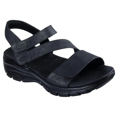 Sandalia Bayshore All Day Chic de Skechers  , calzado negro ideal para tus paseos veraniegos