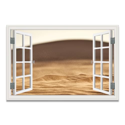 Cuadro efecto ventana de montañas nevadas de 20x30cm para ampliar habitaciones pequeñas
