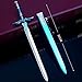 Longhe Games Metal SAO Alicization Eugeo Kirito Blue Roses Sword Weapon Model Action Figure Arts Toys Collection Keychain Gift