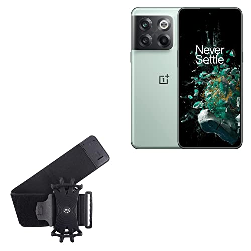 BoxWave Holster Compatible with OnePlus Ace Pro - ActiveStretch Sport Armband, Adjustable Armband for Workout and Running - Jet Black