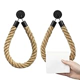 2 Stücke Toilettenpapierhalter ohne Bohren,klopapierhalter,Vintage Handtuchhalter, Wall Mounted-Toilettenpapierhalter-with2 Schwarz Adhesive Hooks , Toilet Roll Holder for Kitchen and Bathroom