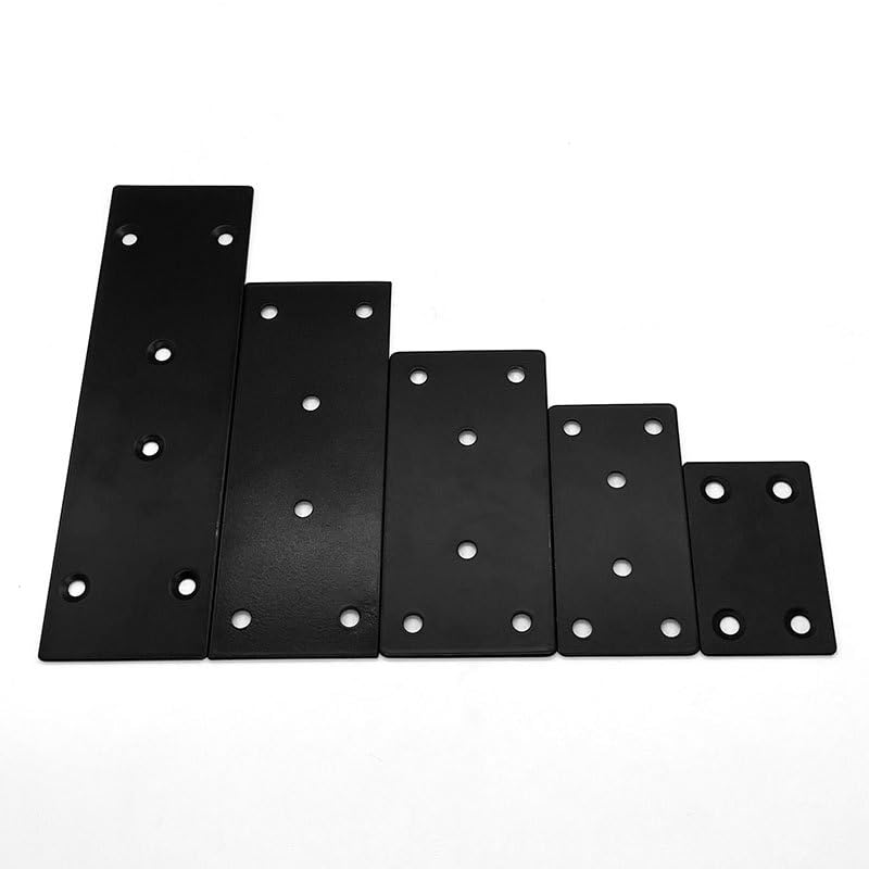 24 Conectores Angulares De Metal Negro 38x38 Mm - Incluye 80 Tornillos, ángulo 90 Grados, Para Muebles, Camas, Mesas
