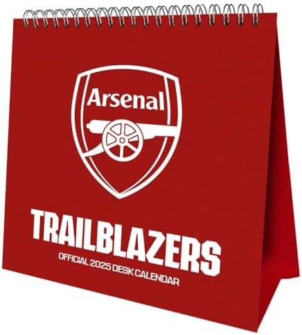 2025 Calendar Arsenal FC Month to View Football Desk Easel Official