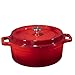 Bruntmor 21 Piece Enameled Cast Iron Cookware Set, Fire Red