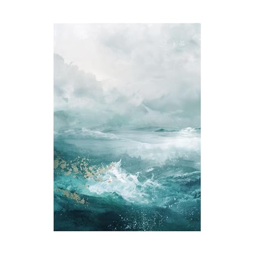 Impression abstraite de peinture d’art mural paysage marin poster 80x120cm