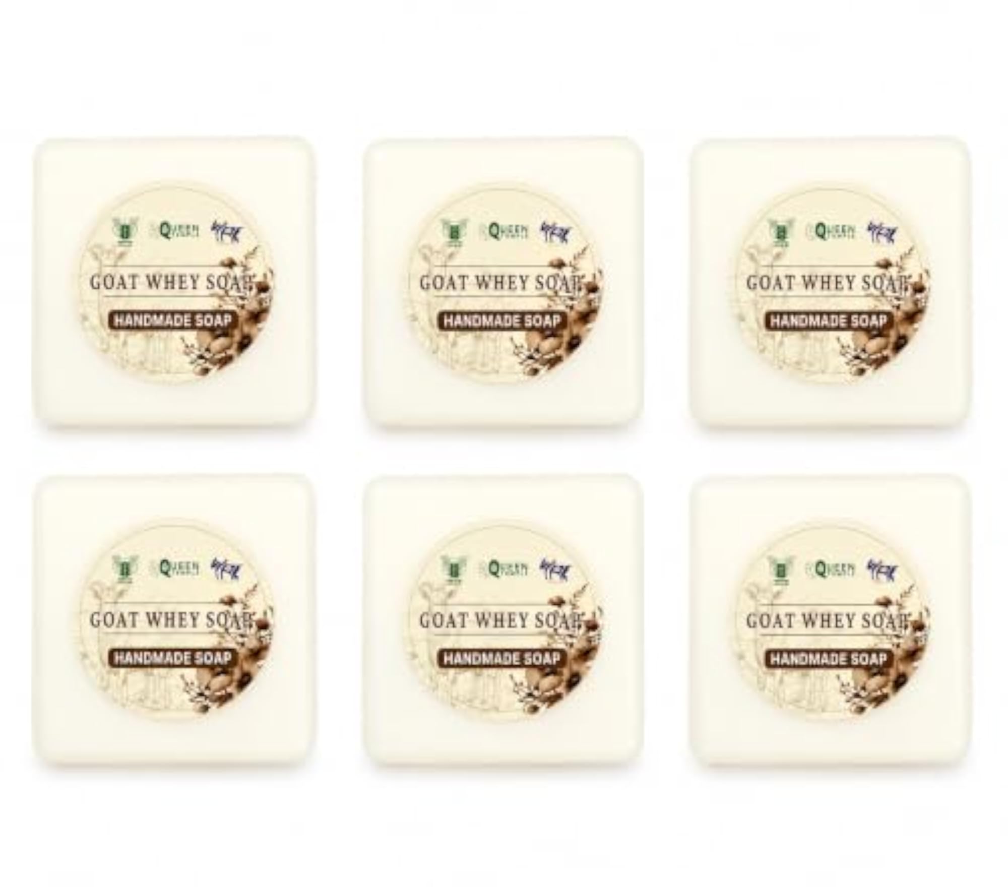 Goat Whey Handmade Herbal Soap, Pack of 6 x 25g