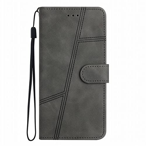 Etui portefeuille gris pour Samsung A32 5G et Galaxy S22 avec rangements de cartes