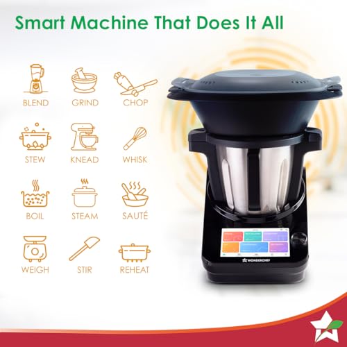 Chef Magic | All-in-One Kitchen Robot for Indian & International Cuisine | Automatic Chopping, Sautéing, Stirring, Kneading... | Mobile App | Recipes by Chef Sanjeev Kapoor | 2 Yr Warranty