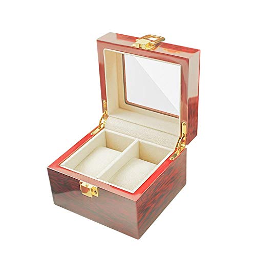 2 Lattice golden Silk Phoebe Wood Grain Watch Box Piano Paint Watch Display Storage Box Packaging Gift Box Wooden Box Man's Gift Cover