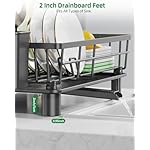 Dish Drying Rack for Kitchen Counter, Stainless Steel Drainer Anti Rust, Smart Drainage System Drainboard with Detachable Cutlery Holder, Handwash Dish Helper for Home, Apartment Space Saving - Image 4